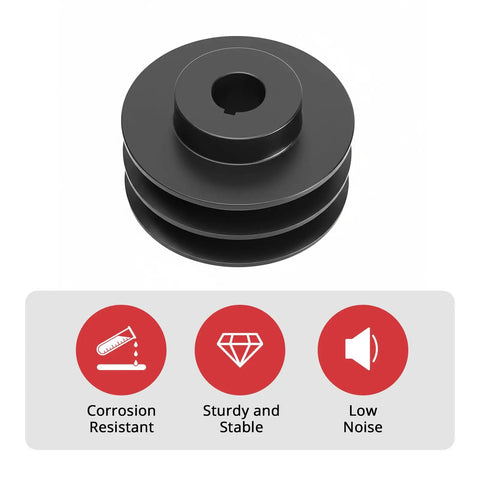 Beefy Cast Iron V Belt Pulley For Electric Motors, Single Groove Sheave, 0.875 Inch Bore, Heavy Duty Power Transmission For Industrial Machines, Reliable Torque Carrier And Long Life Replacement Part, black cast-iron pulley