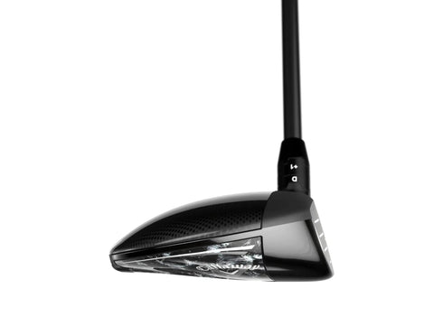 Side view of Paradym AI Smoke Max Fairway 3 Wood Graphite Shaft Stiff Flex Standard Length showing clubhead design and shaft