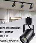 10W LED Track Lighting Heads 12 Pack Cool White 4000K Dimmable Ultra Bright 900 Lumens Each H Type CRI 90 Plus 24 Degree Beam