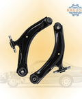 Front view of Front Lower Control Arm With Ball Joints Replacement for Nissan Rogue 2.5L 2008-2015, bolt-on assembly set.