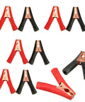 Heavy Duty Insulated Alligator Clips Set For Battery Testing And Electrical Projects, 10 Pack, red and black, spring-loaded clips