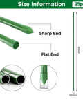 Beefy Sturdy Garden Stakes 83 Inch Heavy Duty Metal Plant Supports Plastic Coated 25 Pack with sharp and flat ends