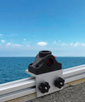 Heavy Duty 90 Degree Boat Track Bracket With 360 Degree Rotating Rod Holder, aluminum deck mount on boat track