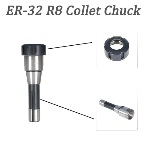 ER32 Collet Chuck Tool Holder for CNC Milling Lathe with Seven Sixteenth Inch Spindle Thread and 1 to 20 mm Clamp Range