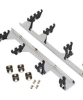 Slick Chrome Wire Loom Kit With Sliding Tabs For V8 Engines, Includes Two Looms And Black Insulator Dividers, Universal Fit