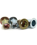 Heavy Duty Flat Head Threaded Insert Nut Zinc Plated Carbon Steel Hex Rivet With Knurled Body For Sheet Metal Steel And Aluminum strong fasteners assortment in various finishes.