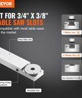 Precision Miter Gauge for Table Saws and Woodworking, Aluminum Alloy Construction, Fits Standard 3/4 by 3/8 Inch Slots, 18 Inch Grating, 15 Angle Stops, Adjustable Spring Loaded Plunger, Removable Disc, Durable and Accurate, steel miter bar