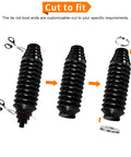 Rack And Pinion Boot Kit With Silicone Inner Tie Rod Boots, Bellows And Clamps, Waterproof Dustproof Steering Rack Boot For Cars