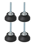 Set of 4 Adjustable Fixed Threaded Leveling Feet for Tables, 60mm Base Diameter, M8x50mm Threaded Leg Levelers, Rust Resistant