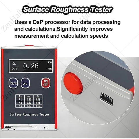 Top Notch Portable Surface Roughness Tester With 0.01 μm Precision Profilometer For Metal Surfaces, Rechargeable