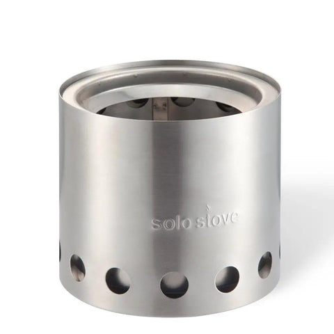 Lite Pot 900 Wood Burning Camp Stove Set With 900 Milliliter Pot, stainless steel exterior, ultra compact design.