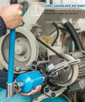 Heavy Hitting 20 Ton Hydraulic Gear Puller With Relentless Alloy Claws That Rip Free Rusty Wheels And Seized Bearings Without Burning Out This Shop Floor Beast Smoothly Slides Stubborn Pulleys Off Shafts Like Child Play in action, extracting bearings.