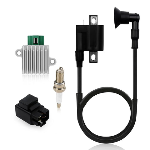 Beefed-Up CDI Box Ignition Coil Kit With Voltage Regulator Rectifier Starter Relay Solenoid For Sportsman 90 Scrambler 50