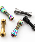 Beefy Titanium Alloy Bike Stem Screw Nut Kit With Washers 2 Pieces For Road And Mountain Bikes Carbon Stem Bolts 25mm By 8mm Silver