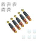 Twenty Four Piece 35 mm Cam Screw And Dowel Pin Kit With Zinc Connectors showing cam screws and connectors for furniture assembly.