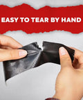 Hands tearing Duct Tape Teal Blue Industrial Grade Heavy Duty Tough As Nails 2 Inch By 60 Feet Waterproof And UV Resistant