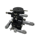 4 Axis 40mm 1.6 Inch Manual Trimming Platform With V Rail Heavy Load Linear Stages Vertical Lift And Rotary Tuning Sliding Table