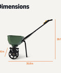 Fertilizer Spreader For Lawn With Even Coverage All Season Workhorse, Multi Gear Control, dimensions 35.8 x 28.7 x 20 in