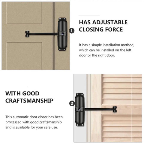 Heavy Duty Automatic Door Closer Kit With Soft Close Function For Screen And Storm Doors installation detail