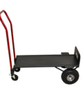 Heavy Duty Hand Truck Converts From Two Wheel To Four Wheel Platform With Solid Steel Deck Preventing Load Slippage