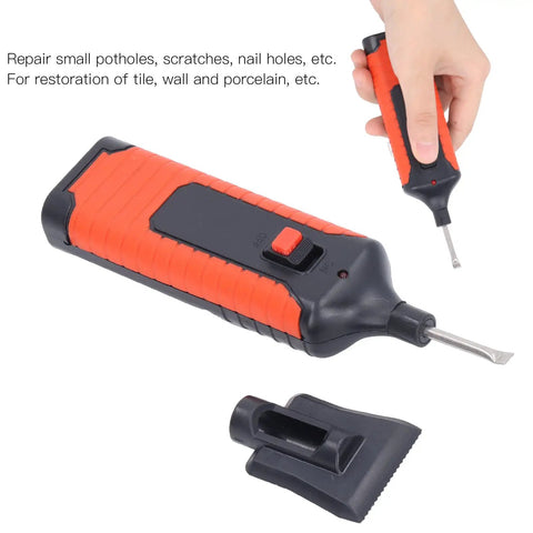 Handy Heating Pen Tile Repair Kit With 8 Color Wax Blocks for Ceramic Tiles and Porcelain, electric pen and scraper