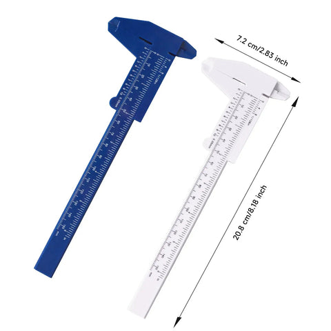 Plastic Vernier Caliper Two Pack 150 mm Mini Plastic Calipers For Students Portable To 6 Inch Measuring Tool Sliding Gauge