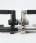 Heavy Duty Indexing Plunger M16 M20 With L Handle Flange Mount adjustable tension spring pin, steel and stainless dual color assembly.