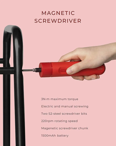 Ultra Handy Cordless Electric Screwdriver With 3.6V USB Rechargeable Battery used on metal frame with torque specifications