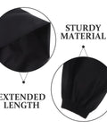 Black Waterproof Arm Sleeves Two Pack Heavy Duty Grease Shield For Mechanics And Construction Crews Slick Proof Work Cover with sturdy material and extended length.