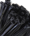 500 Pack 14 Inch Nylon Cable Ties Heavy Duty Workhorse 120 Pound Tensile Strength UV Resistant Black Weatherproof Zip Ties