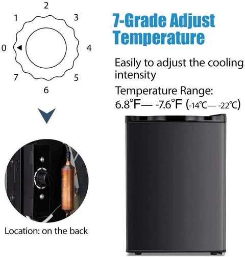 Chill Out With This Sick Compact Upright Freezer Featuring A Practical 2.1 Cu Ft Layout Seven Temperature Controls Reversible Door Adjustable Shelves And Durable Stainless Build For Dorm Or Home. Temperature controls and compact design.