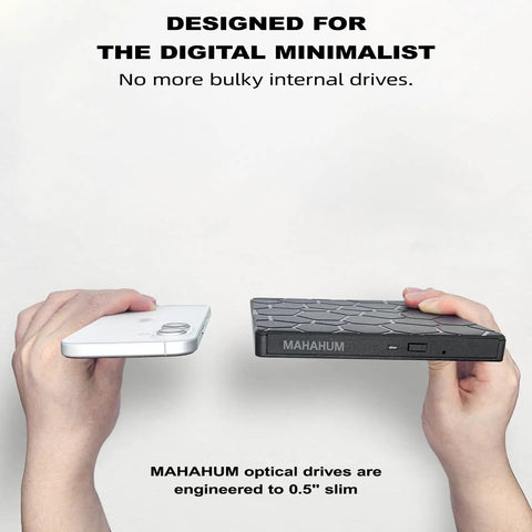 Go To External CD DVD Drive For Laptops With USB 3.0 And Type C 2 In 1 Portable CD Burner And DVD Player Plug And Play CD Reader Writer For MacBook Pro Air Windows 11 10 7 Linux Ultra Slim Optical Drive, 0.5-inch slim