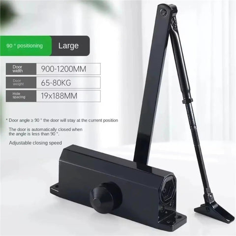 Heavy Duty Door Closer 25Kg To 85Kg Adjustable Speed Quiet Hydraulic Buffer Soft Close Mute Operation for home and office doors