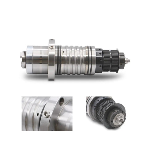 Hardworking Water Cooled CNC Router Spindle Motor 3KW To 5.5KW With BT30 Taper And 10000 RPM showing precision ceramic design and cooling elements.