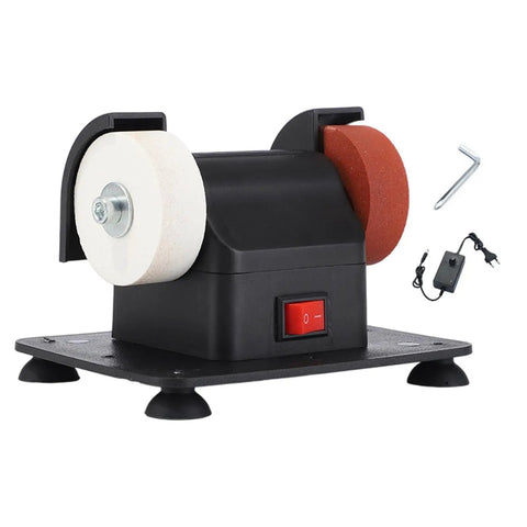 Heavy Duty Mini Bench Grinder With Dual Grinding Wheels For Precise Tool Sharpening And Burr Removal Electric Tabletop Machine