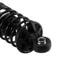 Close-up of 45mm Oil Shocks With Progressive Rate Springs For One Twelfth Losi Nascar RC, showing CNC machined aluminum body and nylon rod end.