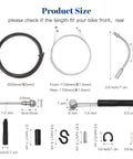 Bike Brake Cable Housing Kit With Complete 5mm Brake Line Set 2.5m with components and dimensions shown in detail