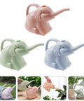 Set of 3 Animal Shaped Watering Cans With Long Nose Spout And Ergonomic Handle For Indoor And Outdoor Plant Care Refillable Eco Friendly Garden Tools In Assorted Green Pink Blue, elephant set