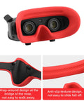 Red Sweat Proof Silicone Eye Pad For DJI Avata Goggles 2 with anti-slip texture and wrap-around nose design