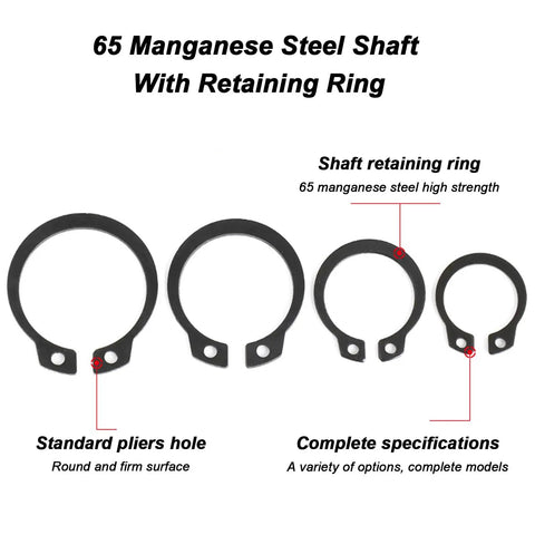 10 Pack External Retaining Rings C Clip Set 30 To 48Mm 65Mn Alloy Steel Circlips for machinery and wet environments