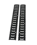 Heavy Duty Two Pack Track Tie Down Rails For Vans And Trailers Rock Solid Galvanized Steel with twelve slots visible in the image.