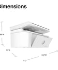 Side view of Wireless Laser Printer For Small Teams With Fast Black And White Printing Scanning And Copying Easy Setup And Mobile Printing Budget Friendly Compact MFP Built For Home Office Or Tiny Teams showing dimensions.