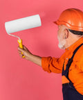 Professional Grade Portable Paint Roller And Sponge Brush Head For Tight Wall Trims Cabinet Corners With Solid Grip in use.