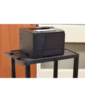 Heavy Duty Multipurpose Utility Cart With Two Shelves Black Durable HDPE Shelves And PVC Legs That Will Not Rust Or Scratch
