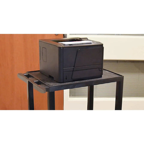Heavy Duty Multipurpose Utility Cart With Two Shelves Black Durable HDPE Shelves And PVC Legs That Will Not Rust Or Scratch