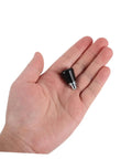 Heavy Duty 4 Pc Set Black Mechanical Spring Pins in a hand, showcasing anti-vibration design for workshop use.