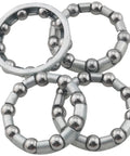 Four Pack Five Sixteenth Inch Nine Ball Bicycle Bearing Retainer Set For Mountain Bikes Heavy Duty Metal Hub And Headset Retainers