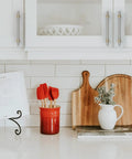 Kitchen with Six Pack 5 Inch 128mm Gold and Brushed Satin Nickel Cabinet Pulls Heavy Duty Solid Kitchen Handles visible on cabinets.