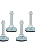 4 Pack Adjustable Leveling Feet M16 Heavy Duty Galvanized Stabilizers For Tables Chairs Shelves Machinery And Equipment, Easy Leveling, Corrosion Resistant, Reduces Friction, Upgrades Any Home Office Workshop, galvanized leveling feet with nuts