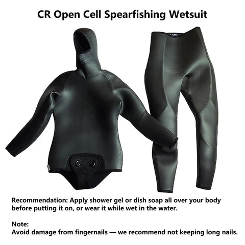 5MM Neoprene Spearfishing Wetsuit With Hood, 2-Piece Camouflage Hunting Diving Suit With Loading Chest Pad For Cool Water Freediving